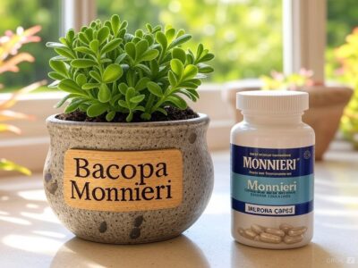 Bacopa Monnieri planta e capsulas